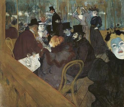 At the Moulin Rouge by Henri de Toulouse-Lautrec