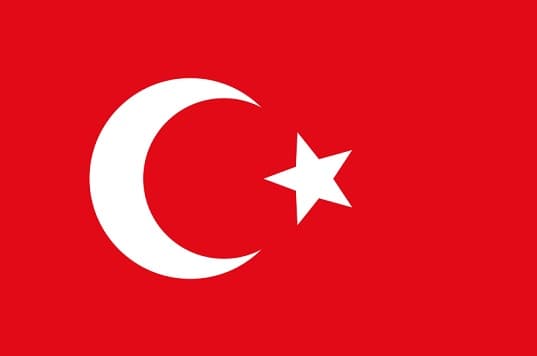 The flag of the Ottoman Empire.