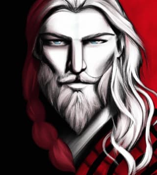 An artistic representation of Freyr, the Norse god of fertility and prosperity.