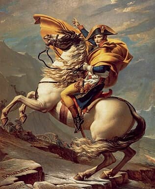 <i>Napoleon Crossing the Alps</i> by Jacques-Louis David