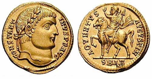 Byzantine Solidus of Constantine the Great, Antioch mint, c. 324-325 AD